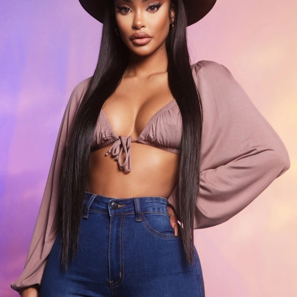 MEGAN THEE STALLION COLLECTION, Tie Front Top